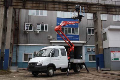 Автовышка Socage A314 на шасси ГАЗ-33023 Фермер