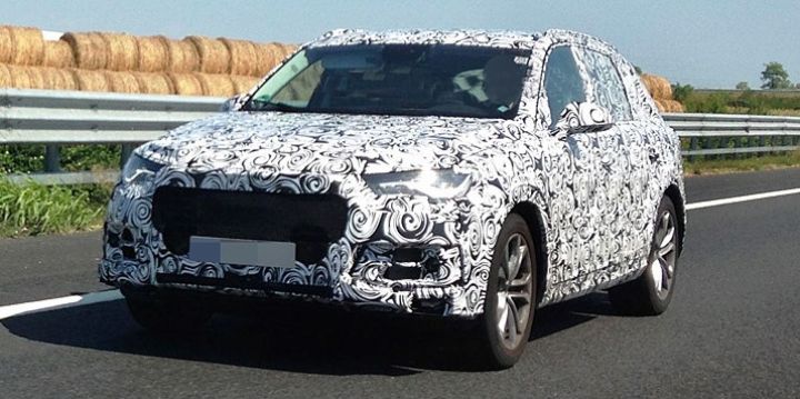 На испытательной трассе фотошпионы засекли прототип гибридного Audi Q7